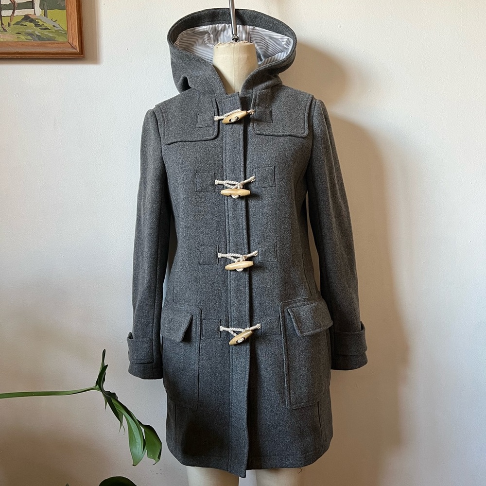 Brooks Brothers Grey Wool Duffle Coat